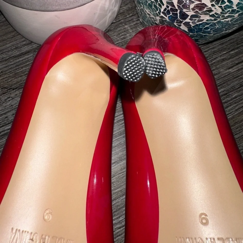 Lovirs Red Pointed-Toe Stiletto Heels